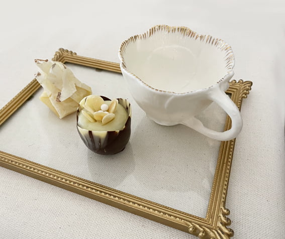 tasse the or 1 - Porcelaine artisanale française