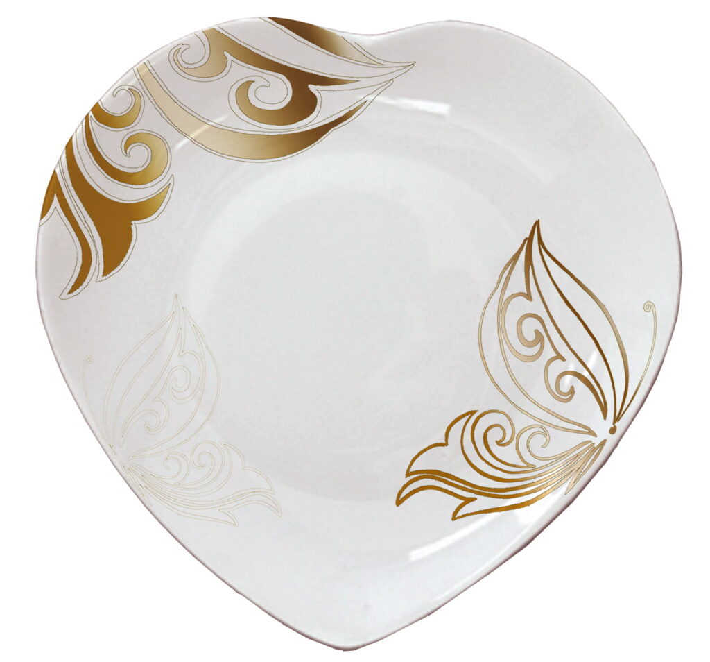 coeur assiette - Porcelaine artisanale française