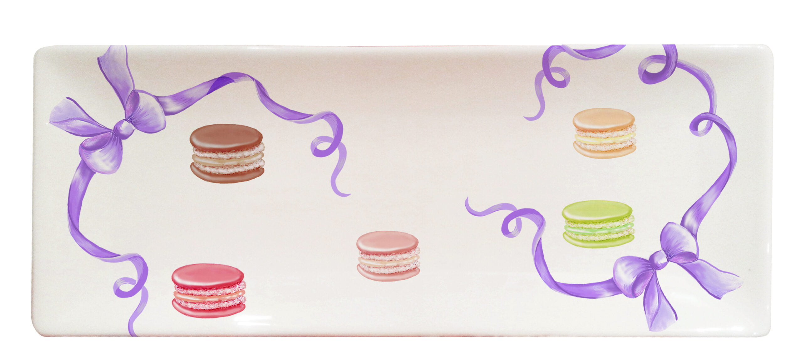Plat cake macarons