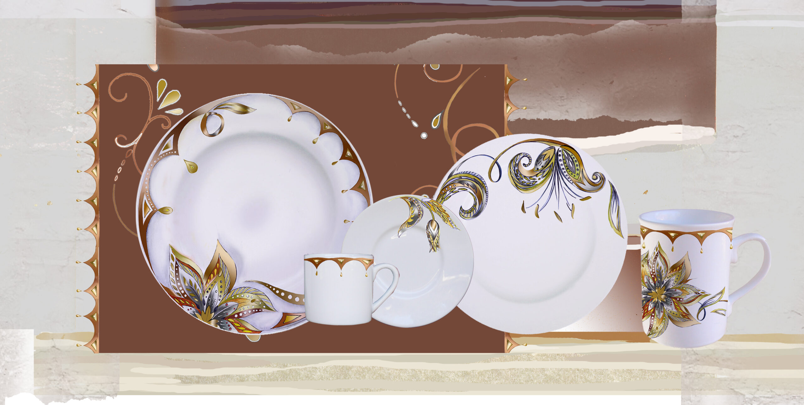 LYS sur porcelaine